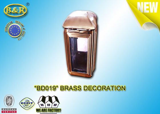 Referência. Liga de cobre material das decorações de bronze do cemitério da lápide da lanterna BD019