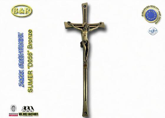 Dimensione di dimensione 39*15cm di colore del bronzo della croce D056 dello zamak della decorazione della bara