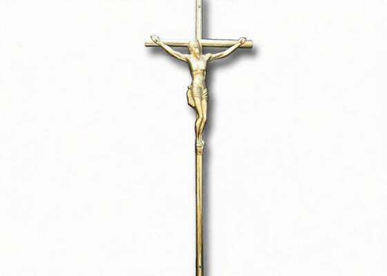 Les cruces en plastique catholiques de plasticos de la référence DP005 de crucifix du Christ de décoration de cercueil de la taille 37.5cm*14cm escroquent des cristos