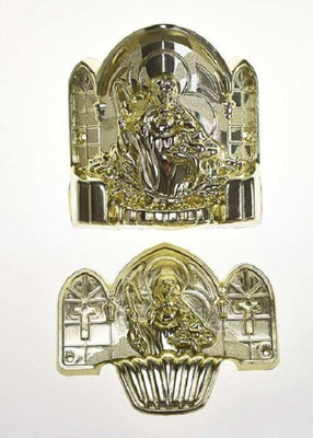 Πλαστικό χρυσό χρώμα γωνιών C022 λαβών φέρετρων εξαρτημάτων άρθρων νεκρικό