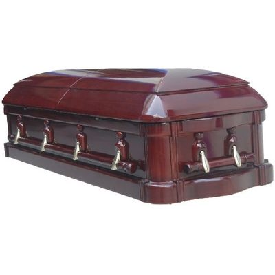 Peti Mati Kayu Gloss Tinggi Dengan Gelas Paulownia Peti mati 198 * 58 * 35 Cm