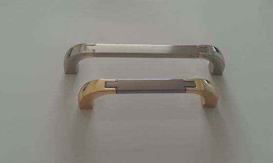 96 / 128mm أثاث زاماك مقابض وسحب رقم 6006 درج تسريحة معدنية مقابض ذهبية أو فضية