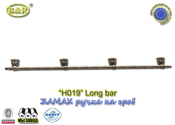 Hinweis keine zamak H019 Stangenmetallsarg-Hardware der Zinkschatulle lange 1,55 Meter lang mit 4 Basis