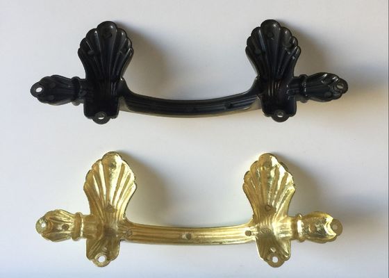 Maniglia europea del cofanetto del metallo dello zamak di stile che misura H003 la maniglia in lega di zinco dell'oro di colore di dimensione 22.5*10.5cm