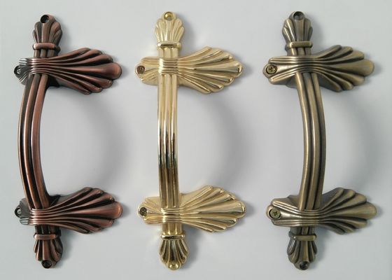 Maniglia europea del cofanetto del metallo dello zamak di stile che misura H003 la maniglia in lega di zinco dell'oro di colore di dimensione 22.5*10.5cm