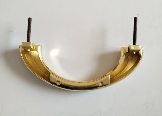 La manija del ataúd de Zamak por el hardware del ataúd del metal del bult y de la nuez maneja color oro de la decoración del ataúd del metal H007
