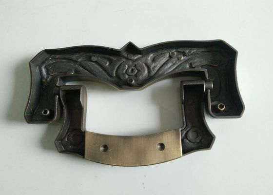 Tamanho do ouro da referência H008 punhos do caixão de 19 x 11 Cm, acessórios ligas de zinco do caixão