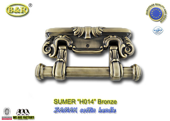 Sarg 22.5×13cm Hinweises H014 Goldfarbmetallbehandelt Zamak Herrajes Para Ataudes