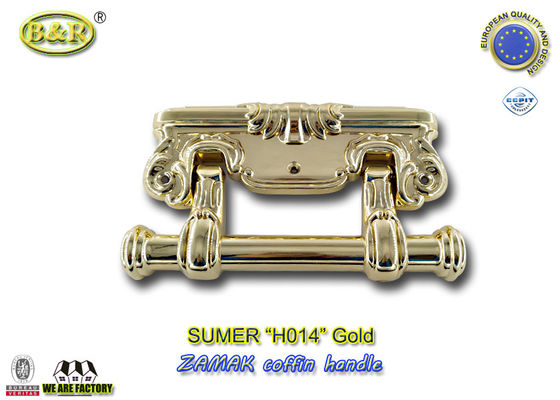 Sarg 22.5×13cm Hinweises H014 Goldfarbmetallbehandelt Zamak Herrajes Para Ataudes