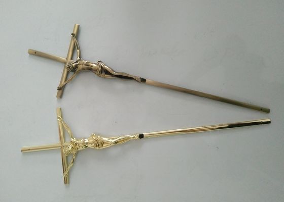 croix de zinc de catholique de 56.7*15.8cm pour le bronze européen d'antiquité de style de crucifix de zamak de la décoration D045 de cercueil en métal