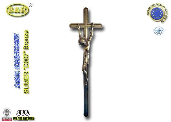 Incrocio di Zamak ed accessori funerei D007 55*17cm della decorazione in lega di zinco della bara della croce