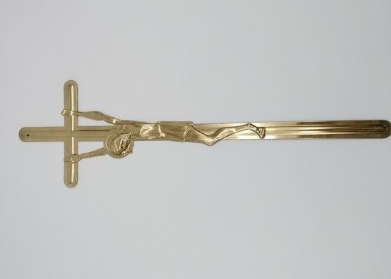 Incrocio di Zamak ed accessori funerei D007 55*17cm della decorazione in lega di zinco della bara della croce