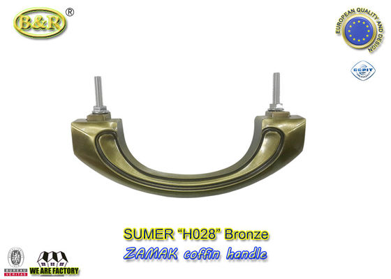 Metall-Hardware zamak Sarg-Griff-, Bronze-Farbe und hohe Polier-H028 sortieren 17.5*7 cm