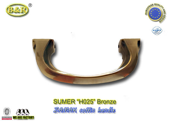 Antike H025 Messing-Zamak-Metallsarg-Griffe mit 14cm Schrauben-Abstand