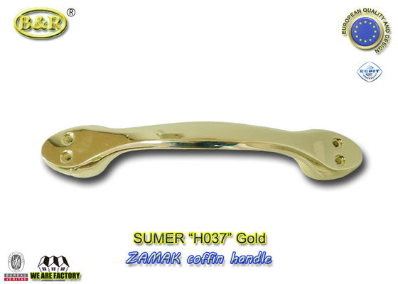 Het Handvat van de zink zamak Doodskist met de Stijl van Europa voor van de kleurenitalië van de Doodskistdecoratie H037 gouden kwaliteit 24.5*4.2cm