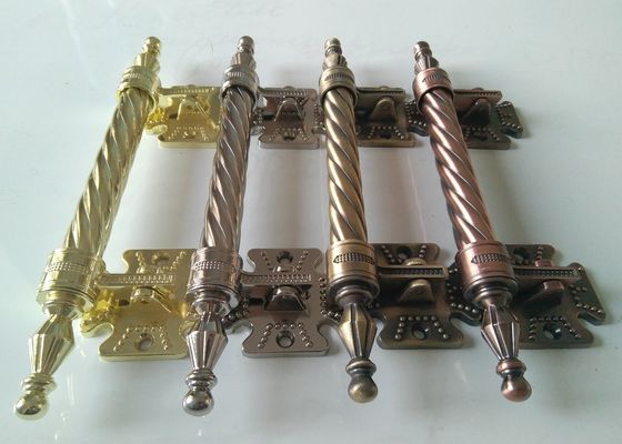 H016 Zamak Coffin Xử lý kim loại Thanh dài Coffin Phần cứng 1,55 mét với 4 cơ sở