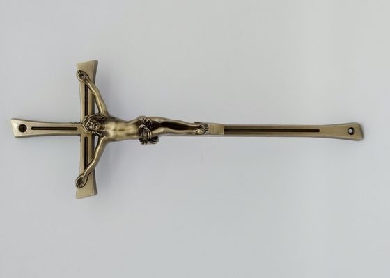 Dimensione di dimensione 39*15cm di colore del bronzo della croce D056 dello zamak della decorazione della bara