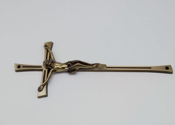 Dimensione di dimensione 39*15cm di colore del bronzo della croce D056 dello zamak della decorazione della bara
