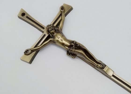 Dimensione di dimensione 39*15cm di colore del bronzo della croce D056 dello zamak della decorazione della bara