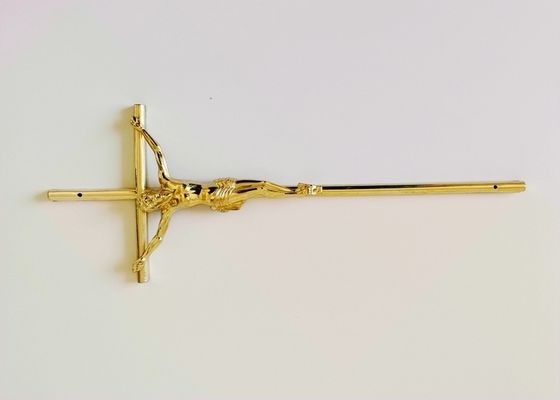 Les cruces en plastique catholiques de plasticos de la référence DP005 de crucifix du Christ de décoration de cercueil de la taille 37.5cm*14cm escroquent des cristos