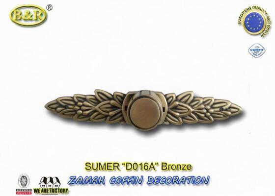 Red Bornze Coffin Ornaments Fittings Ref.  D016A Zamak Screw cap cache-vis daun 11.5 * 2 cm