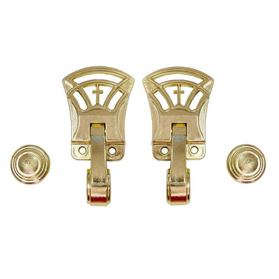 Le cercueil en plastique d'or léger manipule les accessoires D08 de cercueil du diamètre 2.5cm