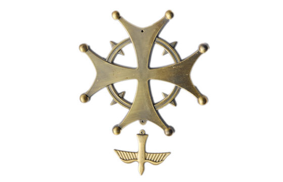 Het kruis van de doodskistmontage met vogel voor begrafenisdecoratie D010