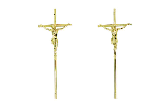 Les cruces en plastique catholiques de plasticos de la référence DP005 de crucifix du Christ de décoration de cercueil de la taille 37.5cm*14cm escroquent des cristos