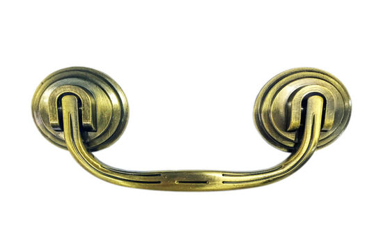 Le cercueil en alliage de zinc en métal de cercueil d'enterrement de H032 Zamak manipule la taille 20*9 cm de la distance 14cm de trous de vis